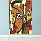 23_012, African Cubism Art Leinwanddruck (Insitu (Holzboden))