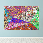 23_014, Spritzer Abstrakt Leinwanddruck (Insitu (Holzboden))