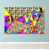 23_015, Geometrie, Kubismus, Abstrakt Leinwanddruck (Insitu (Holzboden))