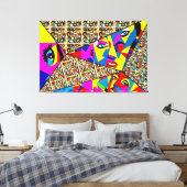 23_015, Geometrie, Kubismus, Abstrakt Leinwanddruck (Insitu (Schlafzimmer))