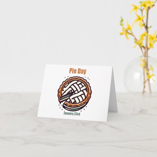 23.01. - Pie Day Karte (Gelbe Blume)