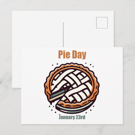 23.01. - Pie Day Postkarte (Vorne/Hinten)