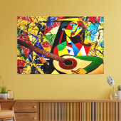 23_028, Abstrakt, Kubismus, Spritzer, Kunst. Leinwanddruck (Insitu (Wohnzimmer))