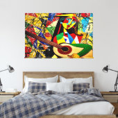 23_028, Abstrakt, Kubismus, Spritzer, Kunst. Leinwanddruck (Insitu (Schlafzimmer))