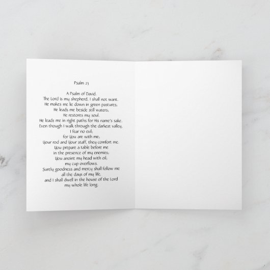 23 23. dreiundzwanzigste Psalm-Schafe Karte (Innenseite)