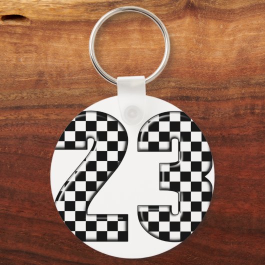23 Auto-Rennnummer Schlüsselanhänger (Vorderseite)