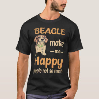 23 Beagle machen mich glücklich, Menschen nicht so T-Shirt
