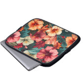 23 Blumenmuster Laptopschutzhülle (Vorne Knopf)