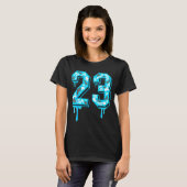 23 Drip Camo Gamma Blue Matching  T-Shirt (Vorne ganz)