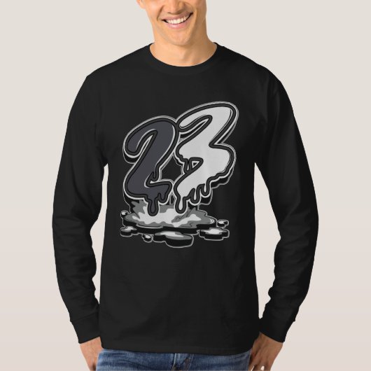 23 Drip Low Panda Schwarz Weiß Passend T-Shirt (Vorderseite)