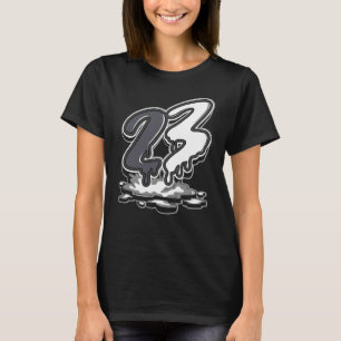 23 Drip Low Panda Schwarz Weiß Passend T-Shirt