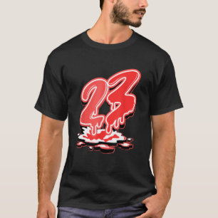 23 Drip Retro Weiße Infrarot 7s passend T-Shirt