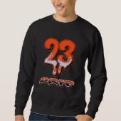 23 Dripping Retro Brilliant Orange 12s Matching Sweatshirt (Vorderseite)