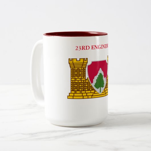 23. ENGINEER BATTALION ZWEIFARBIGE TASSE (Vorderseite Links)