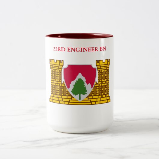 23. ENGINEER BATTALION ZWEIFARBIGE TASSE (Mittel)