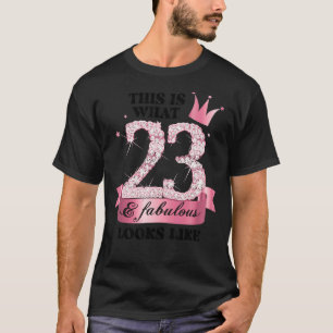 23 & Fabulous I Pink White Party Gruppe Candid Fot T-Shirt