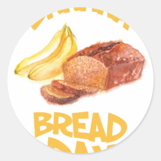 23. Februar - Bananenbrottag Runder Aufkleber