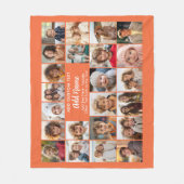 23-Foto-Collage mit benutzerdefinierten Textfelder Fleecedecke (Vorderseite)