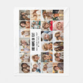 23 Foto-Collage mit Textfeld Fleecedecke (Vorderseite)
