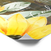 23 FOTO mit rustikalen Holzliegestühlen Poster (Ecke)