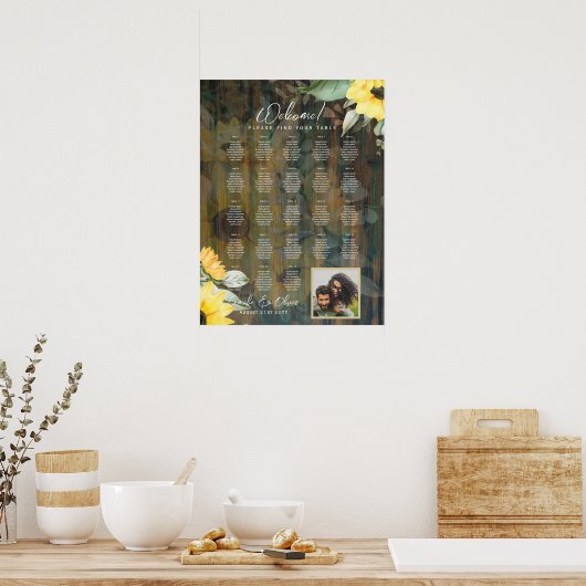 23 FOTO mit rustikalen Holzliegestühlen Poster (Küche)