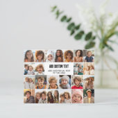 23 Fotos Collage mit Textfeld Postkarte (Stehend Vorderseite)