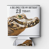 23. Geburtstag Alligator Lächeln Dosenkühler (Rückseite)
