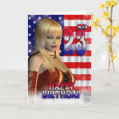 23. Geburtstag, American Flag, USA Karte (Gelbe Blume)