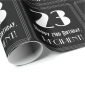 23. Geburtstag - Art Deco Inspiriert Look "23", Na Geschenkpapier (Rolleneckpunkt)