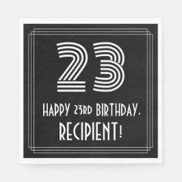 23. Geburtstag: Art Deco Inspiriert Look "23" + Na Serviette