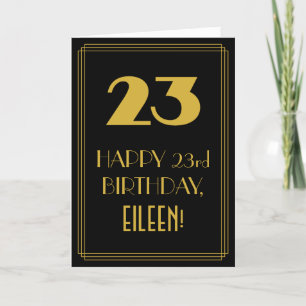 23. Geburtstag ~ Art Deco inspirierter Look "23" & Karte