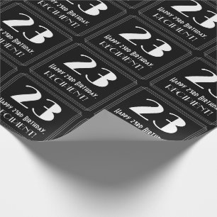 23. Geburtstag - Art Deco  Look "23", Name Geschenkpapier