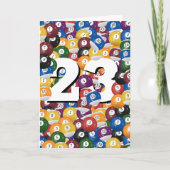 23. Geburtstag Billiard Balls Karte (Vorderseite)