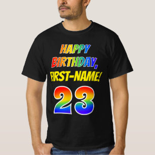 23. Geburtstag — Bold, Fun, Rainbow 23, Individu T-Shirt