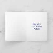 23. Geburtstag: Farbige Musiksymbole + Regenbogen Karte (Innenseite)