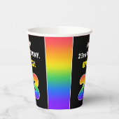 23. Geburtstag: Farbiger Regenbogen # 23, Individu Pappbecher (Links)