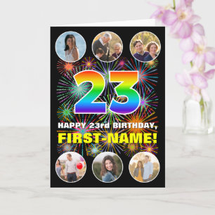 23. Geburtstag: Fun Rainbow #, Individuelle Name & Karte