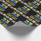 23. Geburtstag: Regenbogen "23"; benutzerdefiniert Geschenkpapier (Ecke)