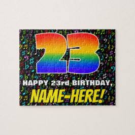 23. Geburtstag — Spaß, farbenfrohe Musiksymbole &  Puzzle