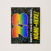 23. Geburtstag — Spaß, farbenfrohe Musiksymbole &  Puzzle (Vertikal)