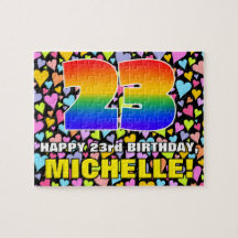 23. Geburtstag — Spaß, Liebende Herzformen + "23"