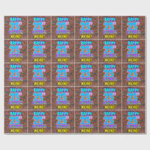 23. Geburtstag: Spaß, Urban Graffiti Inspiriert Lo Geschenkpapier