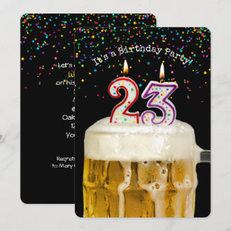23. Geburtstags-Bier-Party Einladung