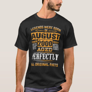 23. Geburtstagsfeier Geboren im August 2000 23 Jah T-Shirt