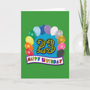23. Geburtstagsgeschenke mit zusammengestellten Ba Karte