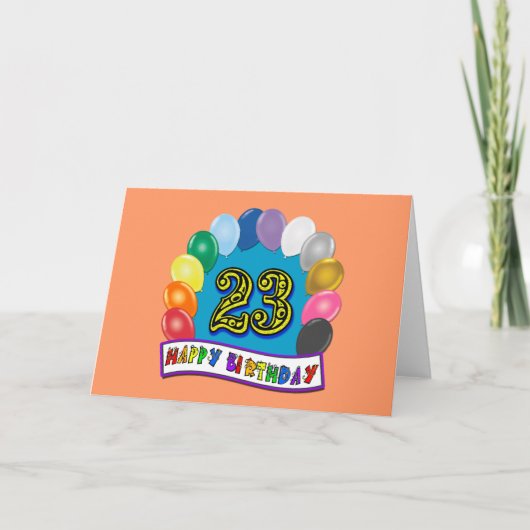 23. Geburtstagsgeschenke mit zusammengestellten Ba Karte (Vorderseite)