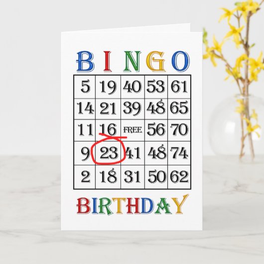 23. Geburtstagskarte Karte (Gelbe Blume)