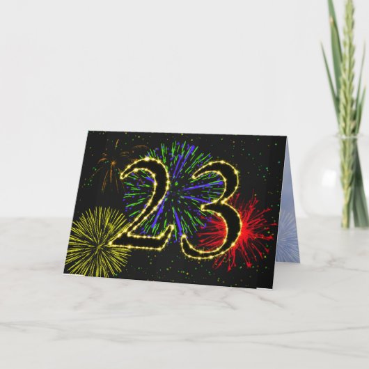 23. Geburtstagsparty Einladung (Vorderseite)