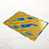 23. Geburtstagsparty — Spaß, Regenbogenspektrum "2 Folieneinladung (Gedreht)