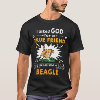 23 Gefragt Gott wahrer Freund A Beagle T-Shirt